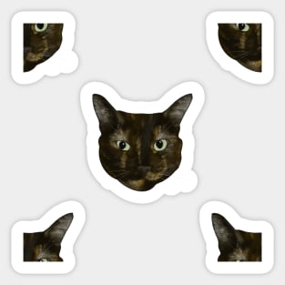 Grumpy Calico Cats - Repeat Pattern Sticker